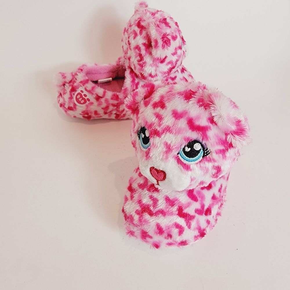 Build-A-Bear Girls' Build A Bear Workshop Tiny Hearts Slippers Size 12/13